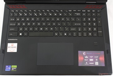Same layout as Titan 18 HX but with very different feedback