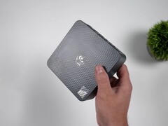 Beelink EQi 304 Intel Wildcat Lake mini PC shown in hand, highlighting its compact design and textured top panel.