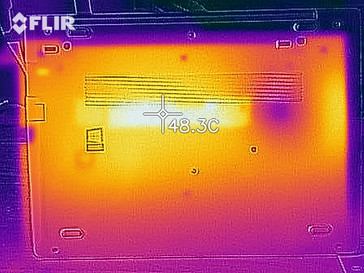 Thermal image under load - Bottom