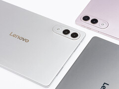 The Xiaoxin AI Tablet Pro GT has a comparatively thin design offset by two rear-facing cameras. (Image source: Lenovo)