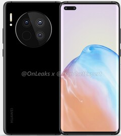 Renders of what the Mate 40 design is anticipated to look like. (Image: @OnLeaks/@PriceBaba)