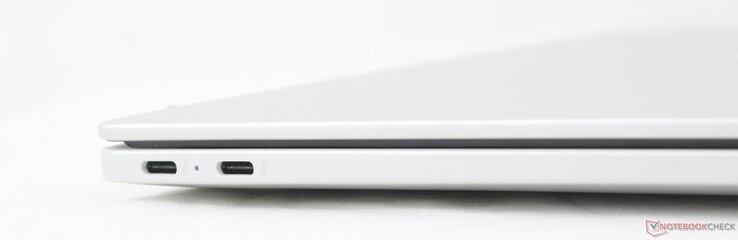 Left: 2x USB-C w/ DisplayPort 1.4a + Power Delivery (10 Gbps)