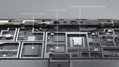 The dual-core Intel Pentium Gold found in the Surface Go is adequate at best. (Source: Microsoft)