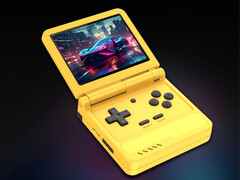 The Powkiddy V90S is the latest in a bumper line of recent clamshell gaming handheld releases. (Image source: Powkiddy - edited)