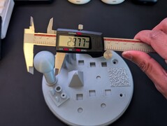 Diameter of the Scanbench ball measured with a vernier caliper