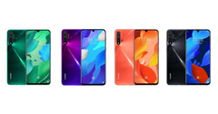 Huawei Nova 5-series renders in potential color options. (Source: TechNave)