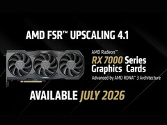 A screengrab of AMD's FSR 4.1 INT8 announcement for RX 7000 series GPUs