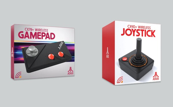 The CX78+ Wireless Gamepad and CX40+ Wireless Joystick can also work with PCs. (Image source: Atari - edited).