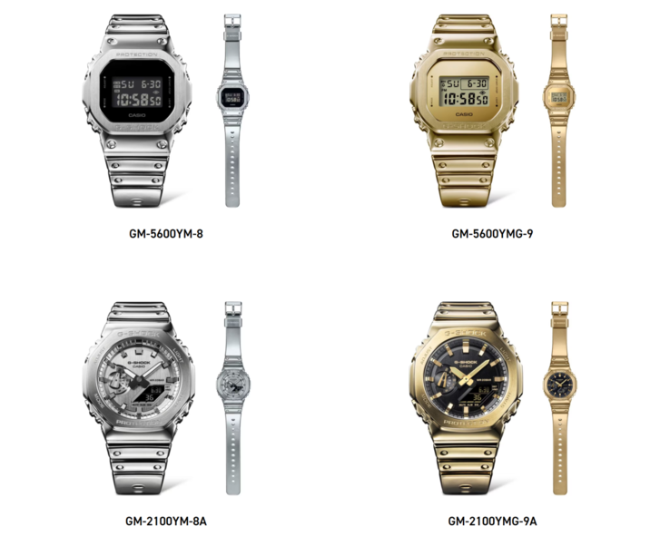 The Casio G-Shock Fine Metallic watches have launched in the UK. (Image source: Casio)