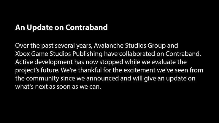 The press release from Avalanche Studios. (Image source: Avalanche Studios) 