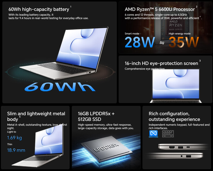 Core highlights of the MagicBook X16 2026 6600U (machine translated)