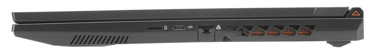 Right: Card reader (microSD), Thunderbolt 4 (USB-C; DisplayPort), Gigabit Ethernet