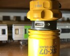 The EDC flashlight's USB port can be covered for protection
