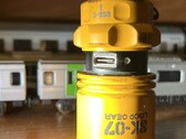 The EDC flashlight's USB port can be covered for protection