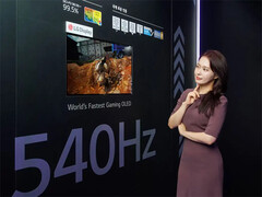 An image shared by LG Display of what is believed to be its new 27-inch WOLED panel. (Image source: LG Display)