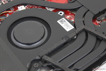 Twin ~45 mm fans are slightly smaller than the fans in the Blade 14