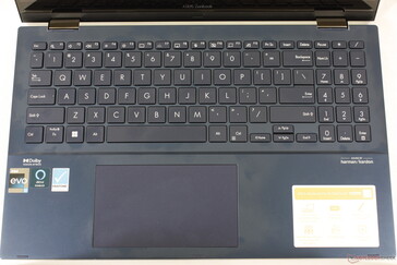 Keyboard layout remains identical to the older Zenbook Flip 15 UX563FD