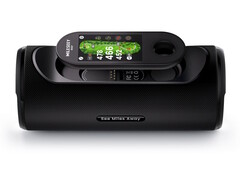 The Mileseey GeneSonic Pro combines a golf course GPS navigator with a detachable 40W magnetic speaker. (Image source: Mileseey)