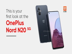 OnePlus Nord N20 5G renders have leaked with a flat design. (Image source: 91mobiles and OnLeaks)