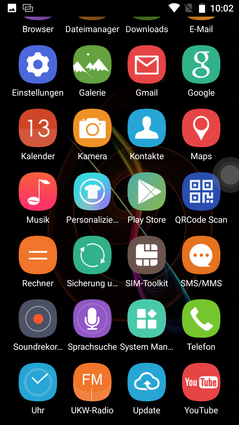 Oukitel K6000 Plus app drawer