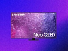 The Samsung QN90C is powered by the company's proprietary Tizen OS. (Image source: Samsung/Walmart, Unsplash, edited)