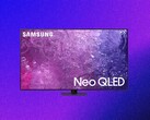 The Samsung QN90C is powered by the company's proprietary Tizen OS. (Image source: Samsung/Walmart, Unsplash, edited)