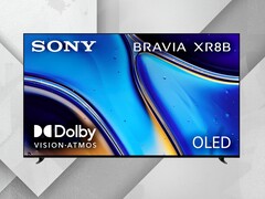 Front of 77-inch Sony Bravia XR8B OLED TV is shown