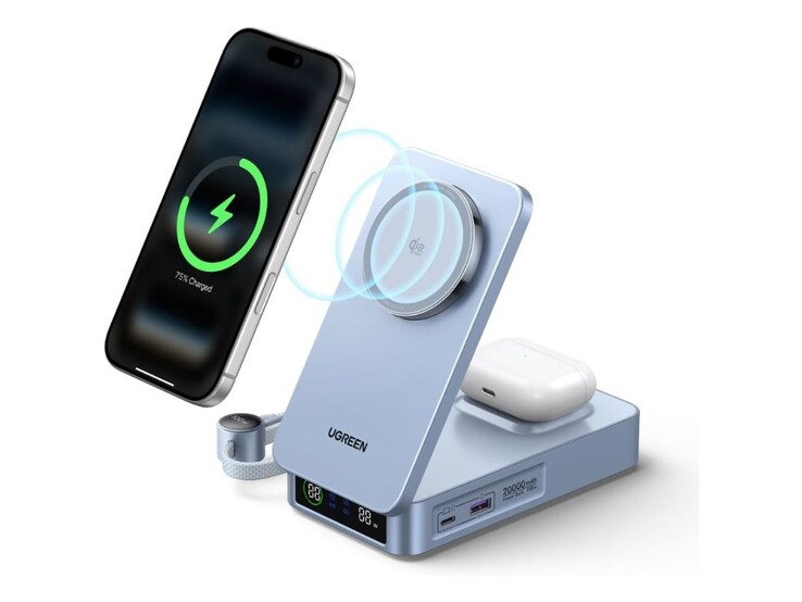 The Ugreen MagFlow Qi2 25W Multifunctional Power Bank. (Image source: Ugreen)