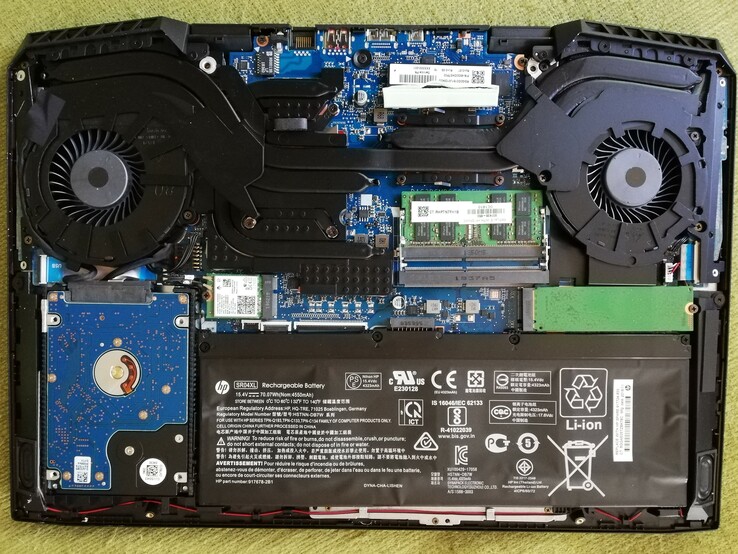 A look at the inside of the HP Omen 15-dc1303ng