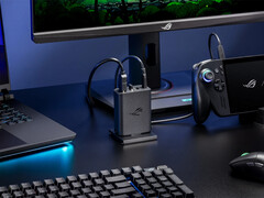 The ROG 100W Gaming Charger Dock comes in a single black finish and weighs over 300 g. (Image source: Asus)