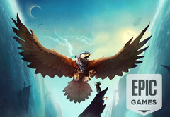 The Falconeer is now free to download on the Epic Games Store and keep indefinitely. (Image source: Tomas Sala / Epic Games Store - edited)