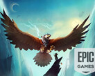The Falconeer is now free to download on the Epic Games Store and keep indefinitely. (Image source: Tomas Sala / Epic Games Store - edited)