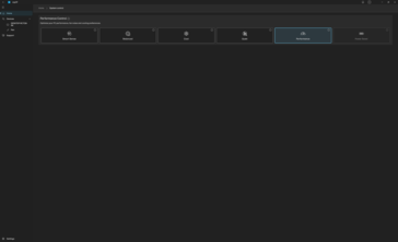 Power profile screen
