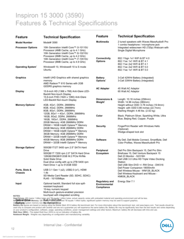 Inspiron 15 3590 specifications