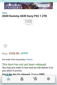 PS5 price. (Image source: @Wario64)