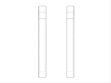 Side profile of the alleged Samsung rollable phone as per reported patent. (Image source: DomoAI and xleaks7)