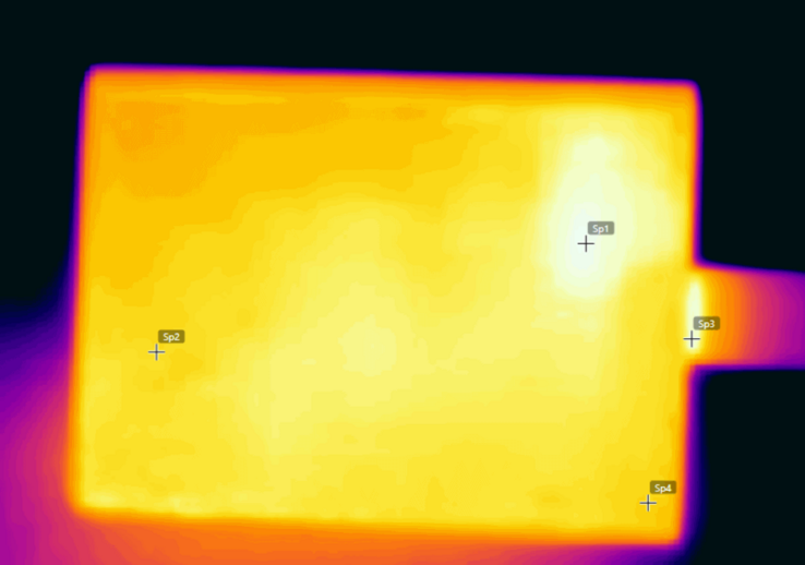 Sp1: 29.0°C, Sp2: 28.6°C, Sp3: 28.9°C, Sp4: 28.5°C - temperature relative