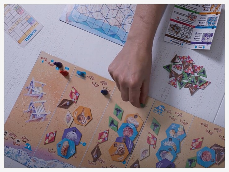 Sanibel board game with pieces and cards. (Image source: Avalon Hill via YouTube)