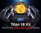 MSI's upcoming Titan 18 HX sports a massive 18-inch 4K 120 Hz mini-LED panel. (Image Source: MSI)