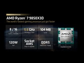 The AMD 9850X3D is the world's fastest 8-core gaming CPU yet, it appears (image source: AMD)