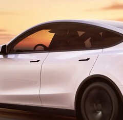A Tesla Model Y showing the door handles (Image source: Tesla)