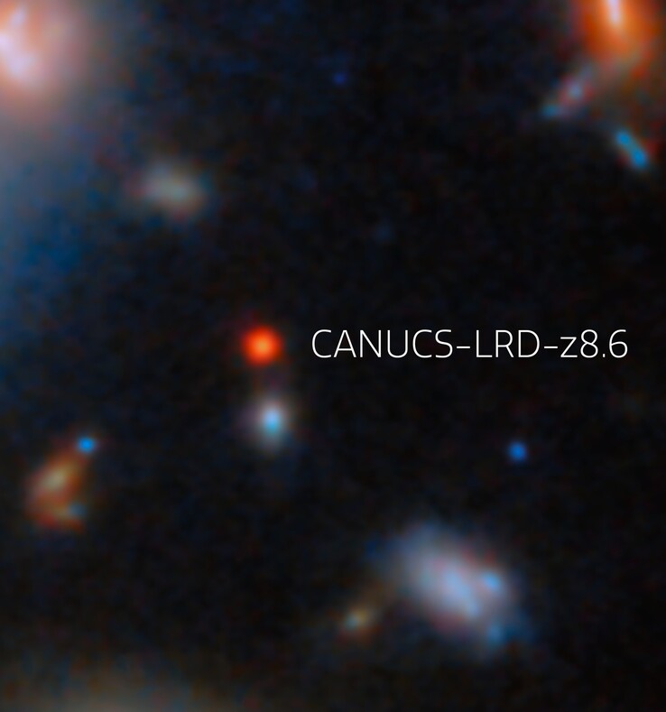 A zoomed in image of CANUCS-LRD-z8.6 (Image source: ESA/Webb, NASA & CSA, G. Rihtaršič, and R. Tripodi; cropped)