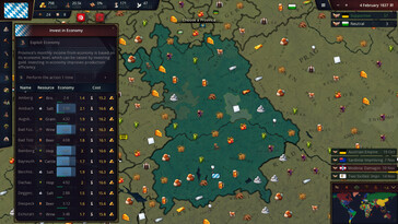 An image showing resources in Age of History 3.