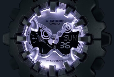 The GA-V01 uses dual Super Illuminator high-brightness LEDs to light the dial. (Image source: Casio)