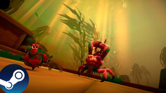In-game screenshot from Another Crab's Treasure that shows off the environments and gameplay. (Image Source: Steam - Edited)
