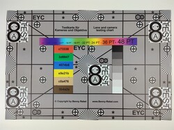 Photo of test chart