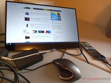 Connect a mouse, keyboard, and external monitor and you'll have yourself a makeshift Android desktop. Phone battery will drain quickly, however, so be sure to connect a USB-C charger