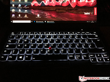 The Carbon G6 has two-stage keyboard backlighting