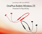 The OnePlus Bullets Wireless Z3 (pictured) will launch as a successor to 2022's OnePlus Bullets Wireless Z2. (Image source: OnePlus)