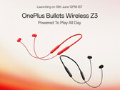 The OnePlus Bullets Wireless Z3 (pictured) will launch as a successor to 2022's OnePlus Bullets Wireless Z2. (Image source: OnePlus)